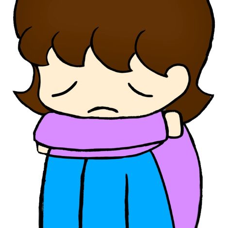 うつの女性のイラスト