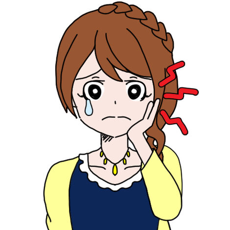 歯が痛い女性のイラスト
