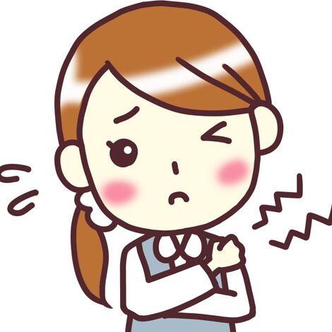 肩が痛い女性のイラスト
