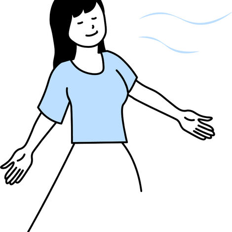 健やかな女性のイラスト