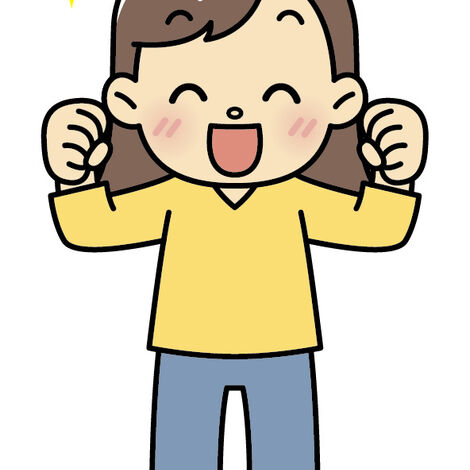 元気な女性のイラスト